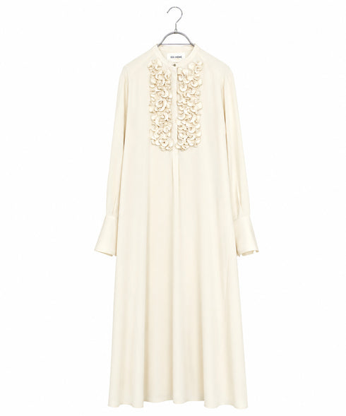 <8/28発売>【SOI-MeME】crystal pleats satin shirt dress