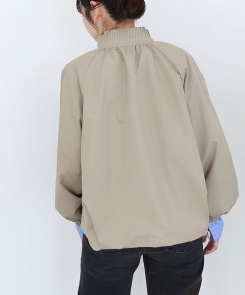 pleats twill blouson