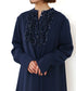 <8/28発売>【SOI-MeME】crystal pleats satin shirt dress