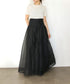 sheer starched cotton 2way cami skirt