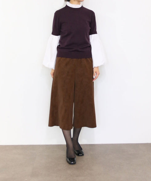 【先行予約1000ポイントプレゼント】14G wool 2way sleeve top