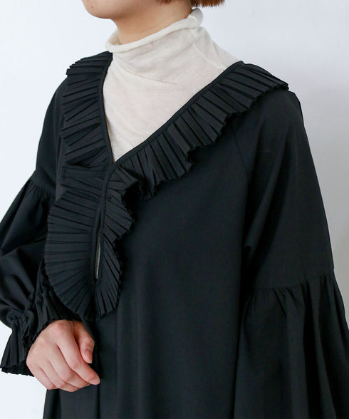 【再入荷】 pleats jabot dress