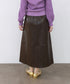 【再入荷】eco leather skirt