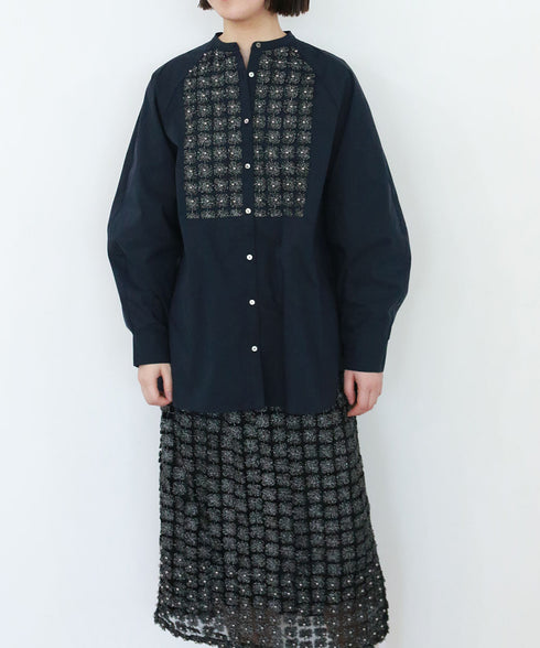 再入荷【SOI-MeME】pearl lame lace blouse