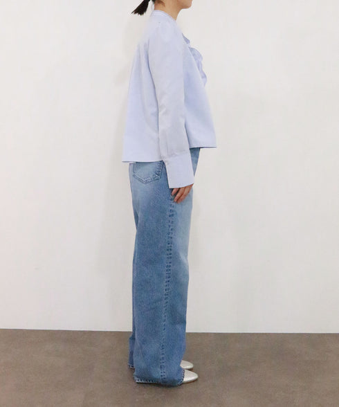 modern sleeve jabot blouse