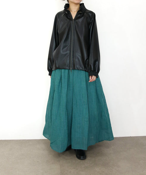 sheer velour flare skirt