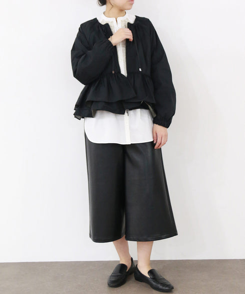 spiral taffeta raffle blouson