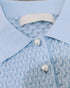 diamond openwork polo knit