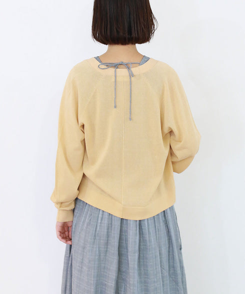 16G paper knit cocoon sleeve cardigan