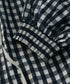 gingham check pleats frill blouson