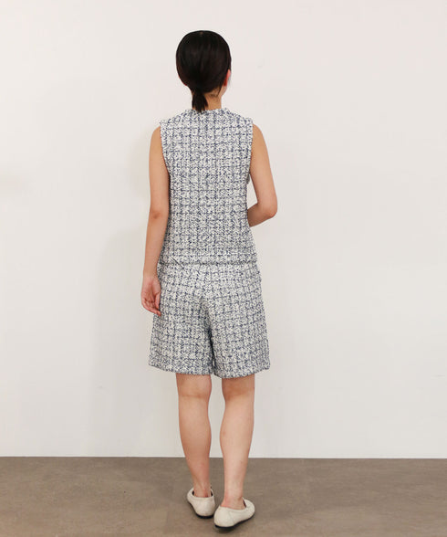 【予約】tweed knit short pants