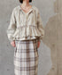 【SOI-MeME】check lame jacquard skirt