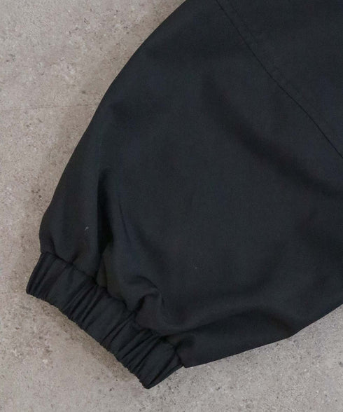 scallop-lace hem twill blouson