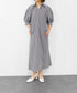 modern strip volume sleeve dress
