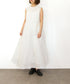 sheer starched cotton 2way gather dress