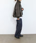 soft eco-leather padded midi blouson