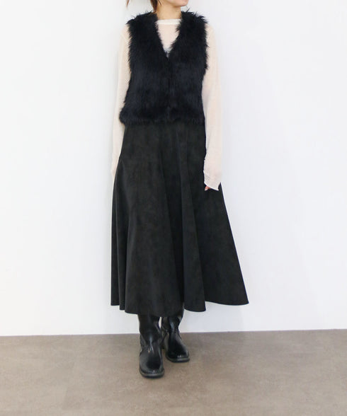 eco-suede circular skirt