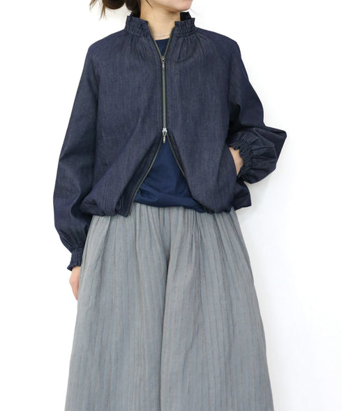 <8/28発売>denim frill blouson