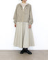 scallop-lace hem twill blouson