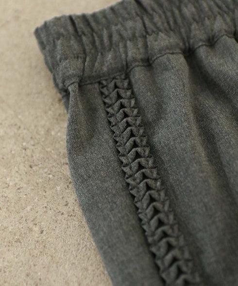 10/16発売予定 【SOI-MeME】diamond tuck embroidery drawstring pants