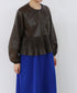 eco leather pleats jacket