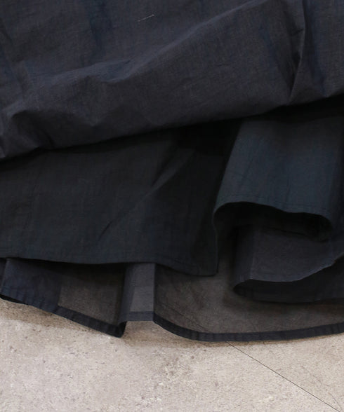 sheer starched cotton gather blouse