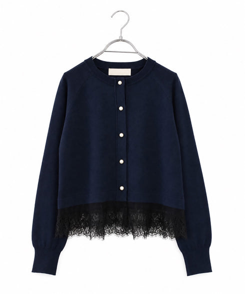【10/23発売予定】eyelash lace hem A‐line cardigan