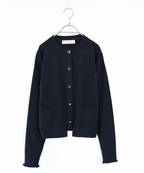 cotton cashmere bijou cardigan