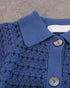 crochet polo knit cardigan