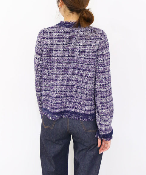 boucle tweed knit jacket