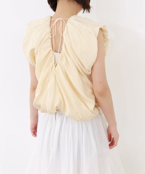 viscose satin balloon blouse