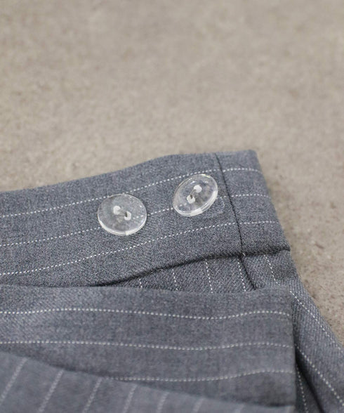 warm pinstripe wrap skirt