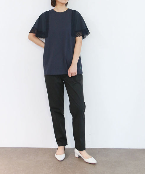 laced handkerchief sleeve cut-sew