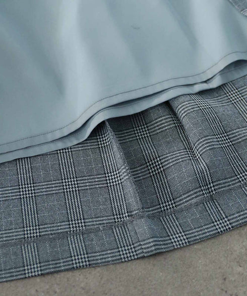 【再入荷】glen check box tuck skirt