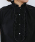 Sheer jabot lace blouse