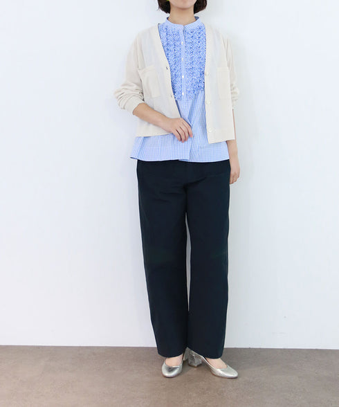 16G paper knit cocoon sleeve cardigan