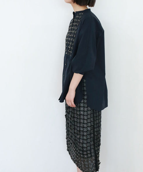 再入荷【SOI-MeME】pearl lame lace blouse