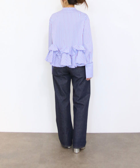 <9/4発売>spiral ruffle modern blouse