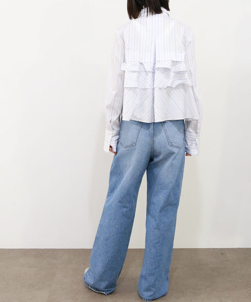 layered raffle blouse