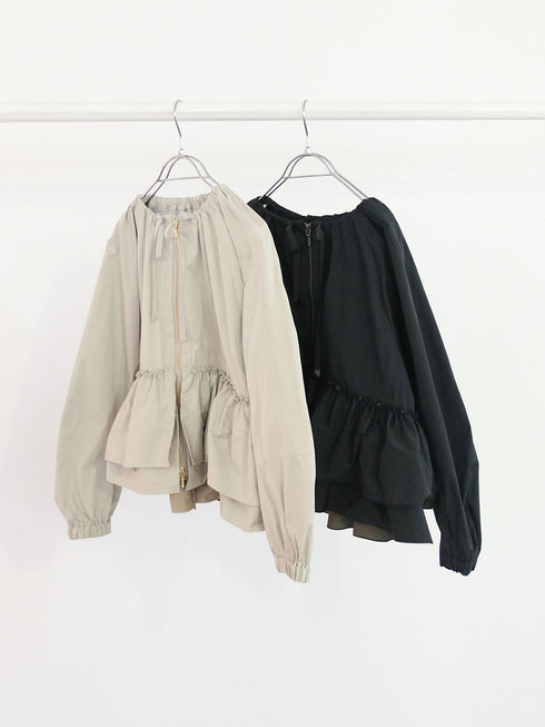 spiral taffeta raffle blouson