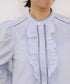 modern sleeve jabot blouse