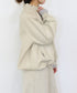 soft eco-leather padded midi blouson