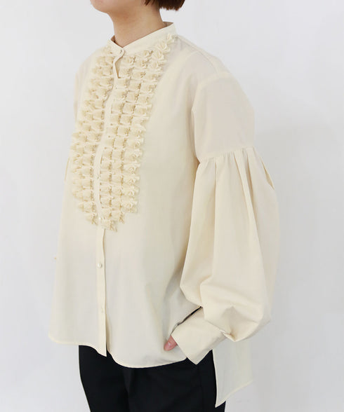 【再入荷】modern tuck frill blouse