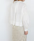 【SOI-MeME】code embroidery pearl blouse