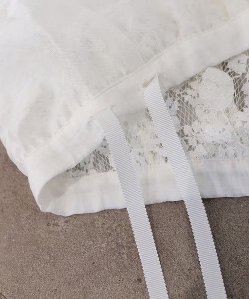 reversible sheer lace blouson