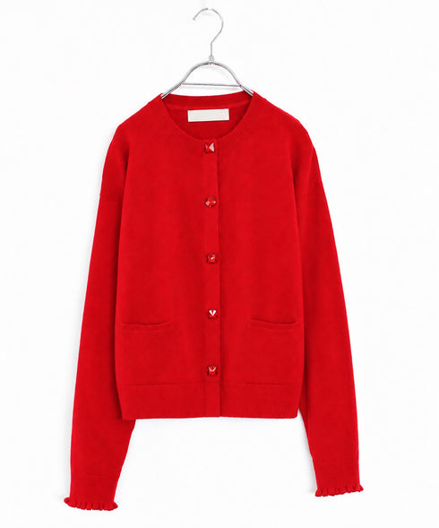 cotton cashmere bijou cardigan