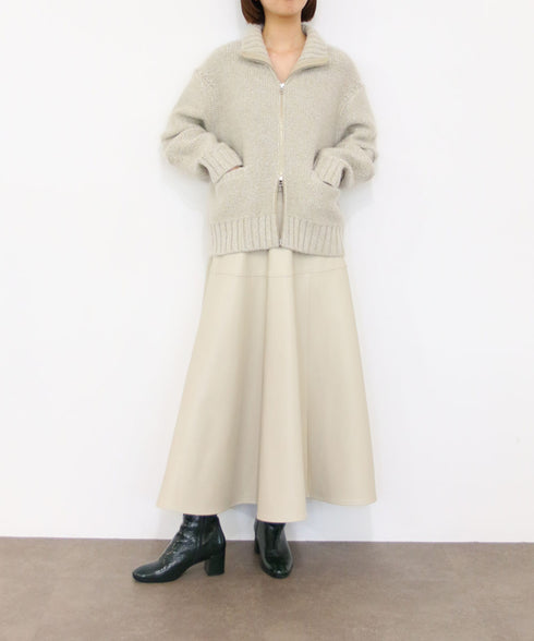 10/9発売予定【SOI-MeME】lame knit high neck blouson