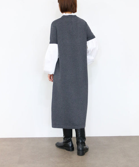 【先行予約1000ポイントプレゼント】14G wool 2way sleeve one-piece