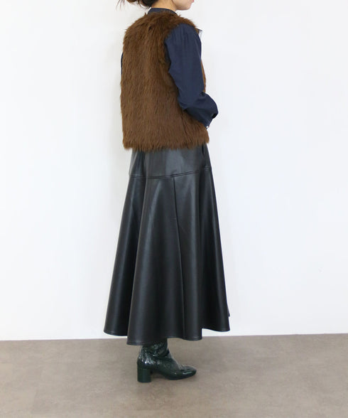 10/16発売予定 2way shaggy knit vest