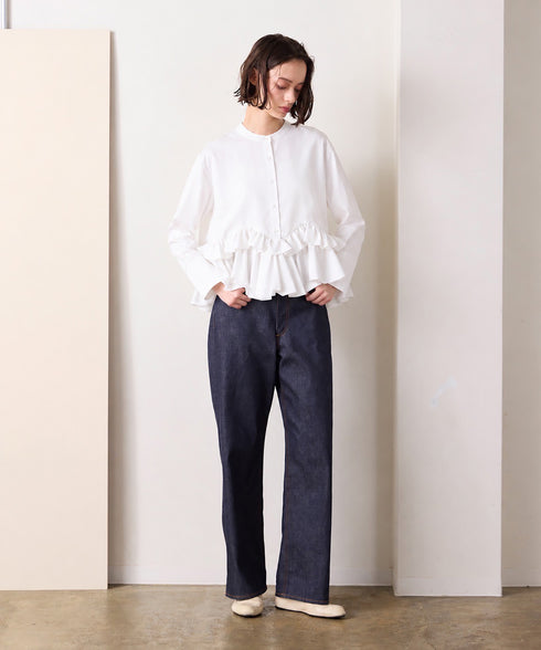 【再入荷分予約受付中】spiral ruffle modern blouse